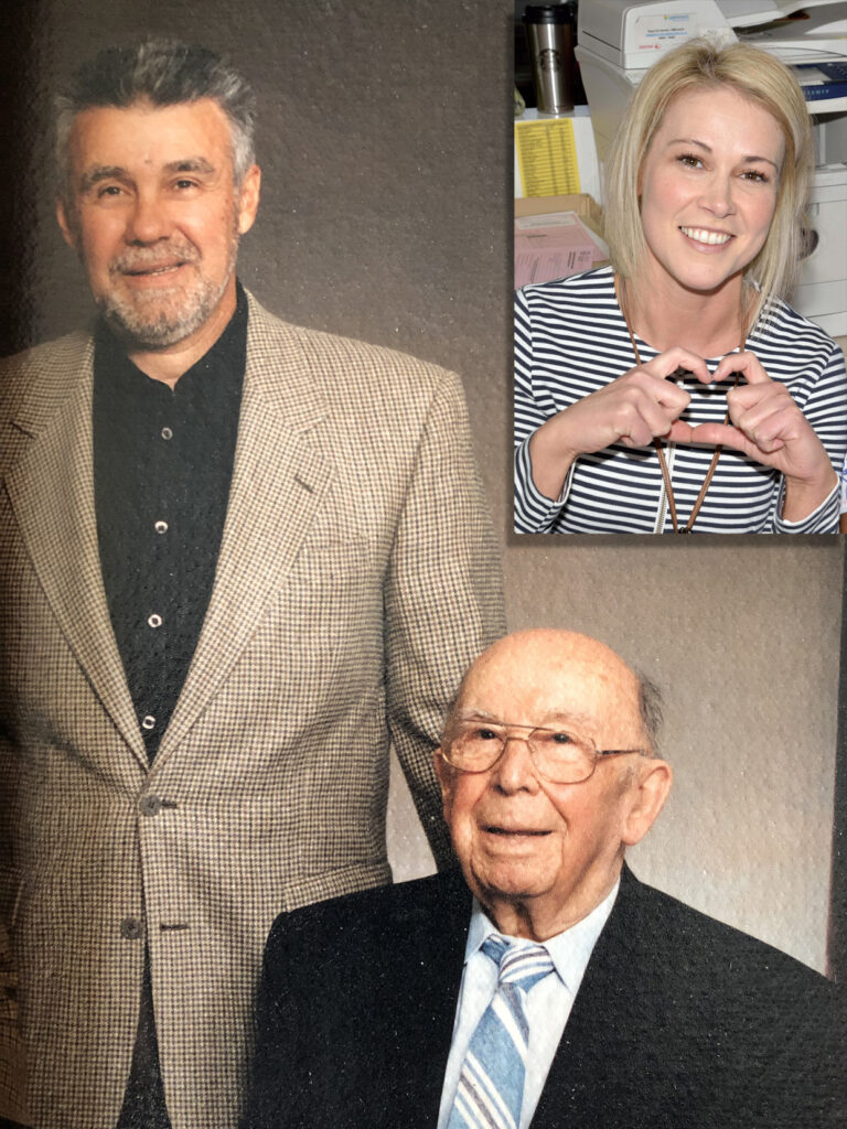 Ron Vincelli with his father, Jack Vincelli circa 2001 and Jennifer Wilson, Assistant Head Nurse.